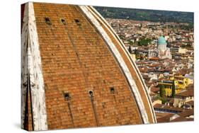 Detail of The Duomo dome from Giotto's Bell Tower, Florence, Tuscany, Italy-Russ Bishop-Stretched Canvas