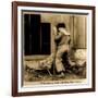 Detail of The Early Bird Catches the Worm Stereoscopic Card C.1900-null-Framed Giclee Print