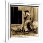 Detail of The Early Bird Catches the Worm Stereoscopic Card C.1900-null-Framed Giclee Print