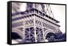 Detail of the Eiffel Tower. Paris, France-Russ Bishop-Framed Stretched Canvas