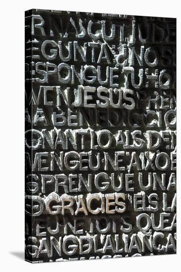 Detail of the Entrance Door to Sagrada Familia, Barcelona, Catalunya, Spain, Europe-James Emmerson-Stretched Canvas