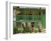 Detail of the Exterior of a House with a Green Door and Woodwork, Arenas De San Pedro, Spain-Michael Busselle-Framed Photographic Print