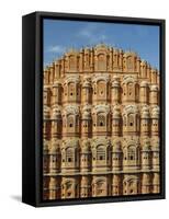 Detail of the Facade of the Palace of the Winds or Hawa Mahal, Rajasthan, India-Jeremy Bright-Framed Stretched Canvas