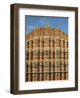 Detail of the Facade of the Palace of the Winds or Hawa Mahal, Rajasthan, India-Jeremy Bright-Framed Photographic Print