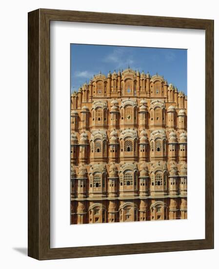 Detail of the Facade of the Palace of the Winds or Hawa Mahal, Rajasthan, India-Jeremy Bright-Framed Photographic Print