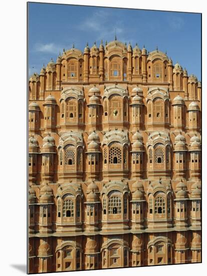 Detail of the Facade of the Palace of the Winds or Hawa Mahal, Rajasthan, India-Jeremy Bright-Mounted Photographic Print