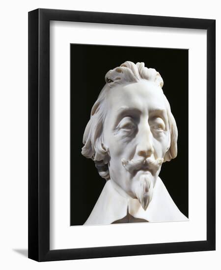 Detail of the Face from Cardinal Richelieu, 1640-Gian Lorenzo Bernini-Framed Giclee Print