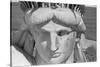 Detail of the Face of Statue of Liberty-null-Stretched Canvas