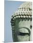 Detail of the Face of the Great Buddha of Kamakura-null-Mounted Photographic Print