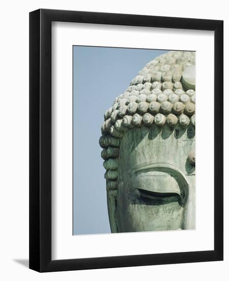 Detail of the Face of the Great Buddha of Kamakura-null-Framed Photographic Print