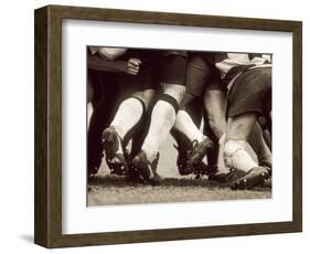 Detail of the Feet of a Group of Ruby Players in a Scrum, Paris, France-null-Framed Photographic Print