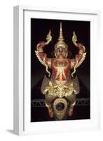 Detail of the Figure-Head and of the Wooden Decorations on the Bow of a Royal Boat in Bangkok-null-Framed Giclee Print