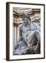 Detail of the 'Fountain of the Four Rivers', Showing the River God Ganges in Piazza Navona, Parione-Cahir Davitt-Framed Photographic Print