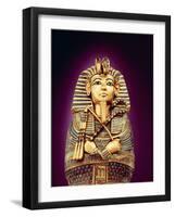 Detail of the Front View of One of the Canopic Coffins, from the Tomb of Tutankhamun, New Kingdom-Egyptian 18th Dynasty-Framed Giclee Print