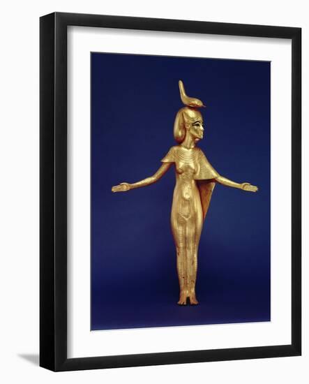 Detail of the Goddess Selket from the Canopic Shrine, from the Tomb of Tutankhamun-Egyptian 18th Dynasty-Framed Giclee Print