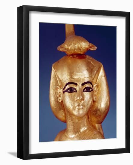 Detail of the Goddess Selket from the Canopic Shrine, from the Tomb of Tutankhamun-Egyptian 18th Dynasty-Framed Giclee Print