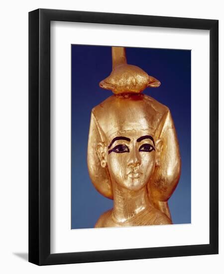 Detail of the Goddess Selket from the Canopic Shrine, from the Tomb of Tutankhamun-Egyptian 18th Dynasty-Framed Giclee Print