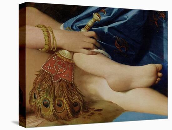 Detail of the Grand Odalisque, 1814 (Detail)-Jean-Auguste-Dominique Ingres-Stretched Canvas