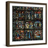 Detail of the Great West Window of Chartres Cathedral, 12th Century-CM Dixon-Framed Photographic Print