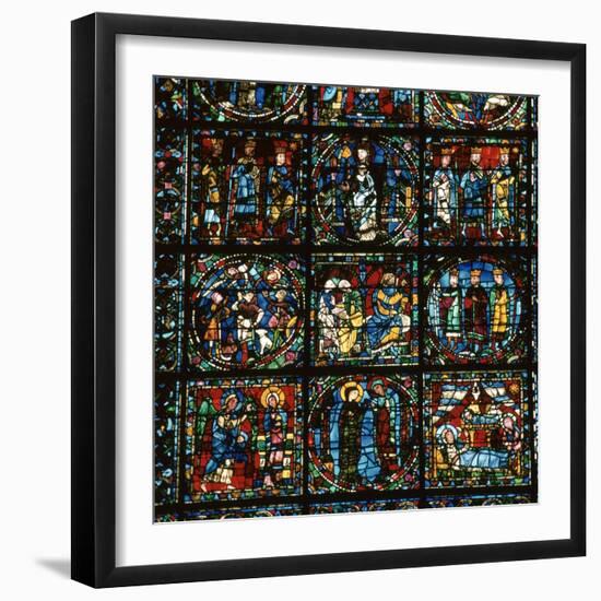 Detail of the Great West Window of Chartres Cathedral, 12th Century-CM Dixon-Framed Photographic Print