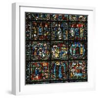 Detail of the Great West Window of Chartres Cathedral, 12th Century-CM Dixon-Framed Photographic Print