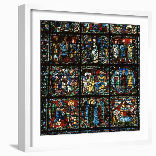 Detail of the Great West Window of Chartres Cathedral, 12th Century-CM Dixon-Framed Photographic Print