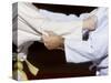 Detail of the Hands of Judo Competitors in Action-null-Stretched Canvas