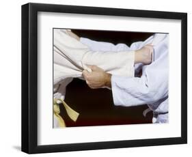 Detail of the Hands of Judo Competitors in Action-null-Framed Photographic Print