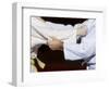 Detail of the Hands of Judo Competitors in Action-null-Framed Photographic Print