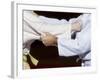 Detail of the Hands of Judo Competitors in Action-null-Framed Photographic Print