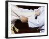 Detail of the Hands of Judo Competitors in Action-null-Framed Photographic Print