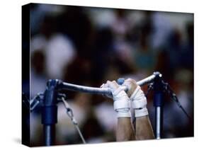 Detail of the Hands of Male Gymnast Grabing the High Bar-Paul Sutton-Stretched Canvas