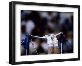 Detail of the Hands of Male Gymnast Grabing the High Bar-Paul Sutton-Framed Photographic Print