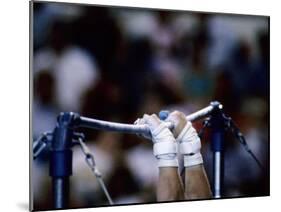 Detail of the Hands of Male Gymnast Grabing the High Bar-Paul Sutton-Mounted Photographic Print