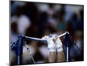 Detail of the Hands of Male Gymnast Grabing the High Bar-Paul Sutton-Mounted Photographic Print