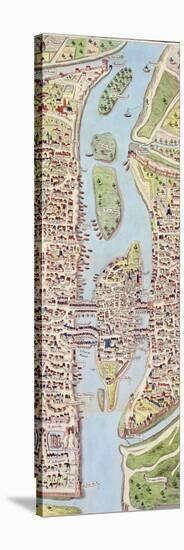 Detail of the Ile De La Cité, from the Map of Paris C. 1540, known as the 'Plan De La…-Caroline Naudet-Stretched Canvas