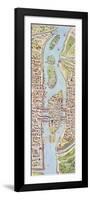 Detail of the Ile De La Cité, from the Map of Paris C. 1540, known as the 'Plan De La…-Caroline Naudet-Framed Premium Giclee Print