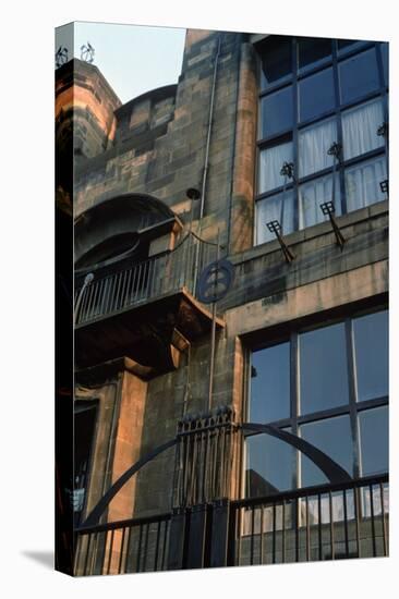 Detail of the Ironwork of the North Facade, Built 1897-99-Charles Rennie Mackintosh-Stretched Canvas