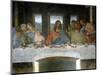 Detail of the Last Supper: on the Left the Apostles Judas, Peter and John, Christ in the Centre And-Leonardo Da Vinci-Mounted Giclee Print