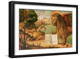 Detail of the Lion of St. Mark, 1516-Vittore Carpaccio-Framed Giclee Print