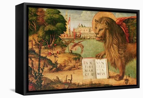 Detail of the Lion of St. Mark, 1516-Vittore Carpaccio-Framed Stretched Canvas