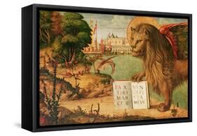 Detail of the Lion of St. Mark, 1516-Vittore Carpaccio-Framed Stretched Canvas