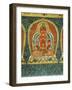 Detail of the Manjusri Boddhisatva from a Rare and Important Large Imperial Embroidered Silk Thanka-null-Framed Giclee Print