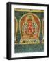 Detail of the Manjusri Boddhisatva from a Rare and Important Large Imperial Embroidered Silk Thanka-null-Framed Giclee Print