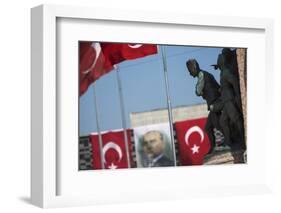 Detail of the Monument of the Republic in Taksim Square.-Jon Hicks-Framed Photographic Print