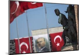 Detail of the Monument of the Republic in Taksim Square.-Jon Hicks-Mounted Photographic Print