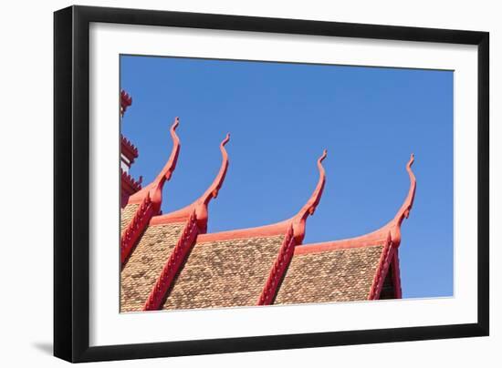 Detail of the Multi Tiered Roof of the National Museum Building in Phnom Penh, Cambodia-null-Framed Giclee Print