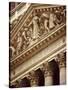 Detail of the New York Stock Exchange Facade, Manhattan, New York City, USA-Nigel Francis-Stretched Canvas