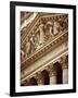 Detail of the New York Stock Exchange Facade, Manhattan, New York City, USA-Nigel Francis-Framed Photographic Print