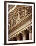 Detail of the New York Stock Exchange Facade, Manhattan, New York City, USA-Nigel Francis-Framed Photographic Print